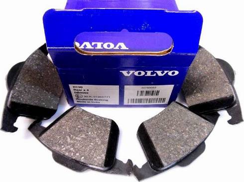 Volvo 30793093 - Тормозные колодки, дисковые, комплект autosila-amz.com