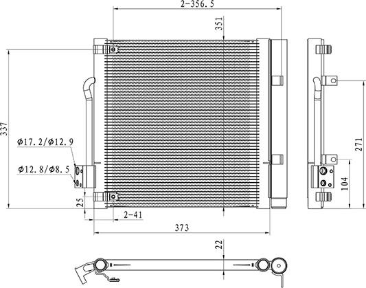 Waeco 8880400620 - Конденсатор кондиционера autosila-amz.com