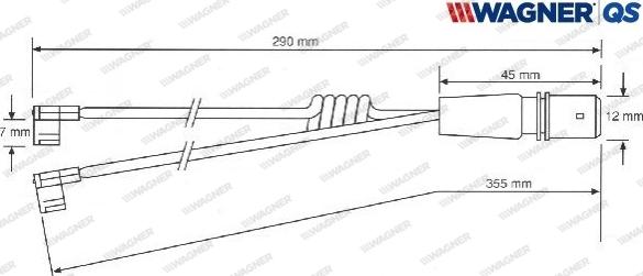 Wagner 587026W - Сигнализатор, износ тормозных колодок autosila-amz.com