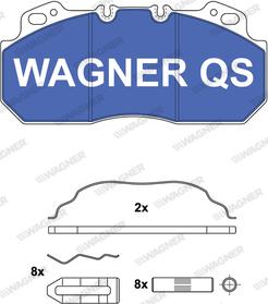 Wagner 2909004950 - Тормозные колодки, дисковые, комплект autosila-amz.com