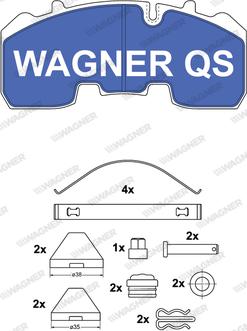 Wagner 2926504950 - Тормозные колодки, дисковые, комплект autosila-amz.com