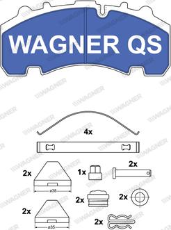 Wagner 2926304950 - Тормозные колодки, дисковые, комплект autosila-amz.com