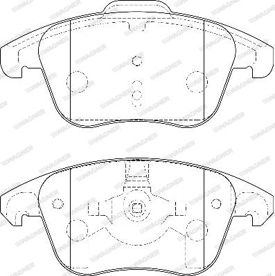 Wagner WBP24557A - Тормозные колодки, дисковые, комплект autosila-amz.com