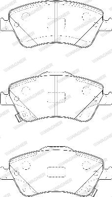 Wagner WBP24122A - Тормозные колодки, дисковые, комплект autosila-amz.com