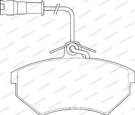 Wagner WBP20669A - Тормозные колодки, дисковые, комплект autosila-amz.com