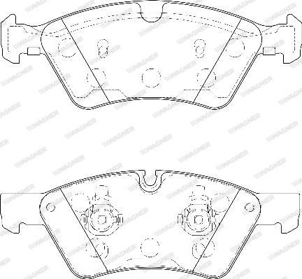 Wagner WBP23922A - Тормозные колодки, дисковые, комплект autosila-amz.com