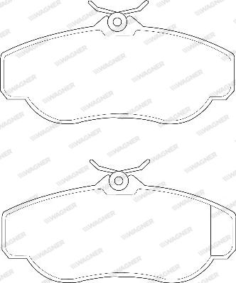 Wagner WBP23452A - Тормозные колодки, дисковые, комплект autosila-amz.com