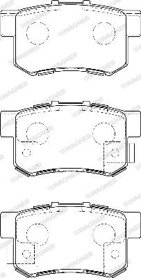 Wagner WBP23652A - Тормозные колодки, дисковые, комплект autosila-amz.com