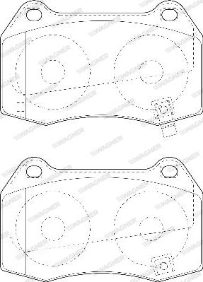 Wagner WBP23142A - Тормозные колодки, дисковые, комплект autosila-amz.com