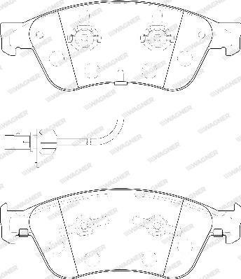 Wagner WBP23885A - Тормозные колодки, дисковые, комплект autosila-amz.com