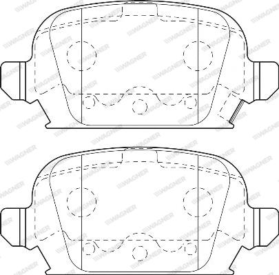 Wagner WBP23284A - Тормозные колодки, дисковые, комплект autosila-amz.com