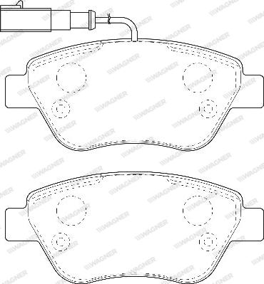 Wagner WBP23705A - Тормозные колодки, дисковые, комплект autosila-amz.com