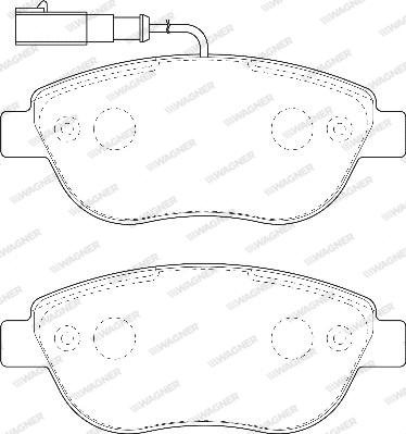 Wagner WBP23708A - Тормозные колодки, дисковые, комплект autosila-amz.com