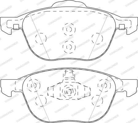 Wagner WBP23723B - Тормозные колодки, дисковые, комплект autosila-amz.com