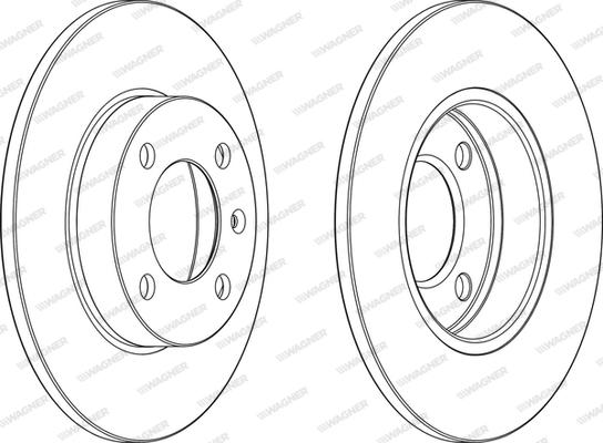 Wagner WGR0042-1 - Тормозной диск autosila-amz.com