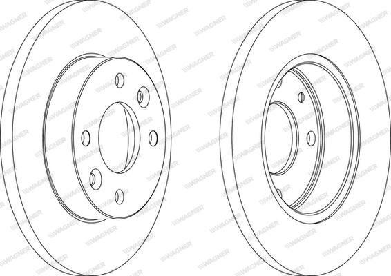 Wagner WGR0055-1 - Тормозной диск autosila-amz.com