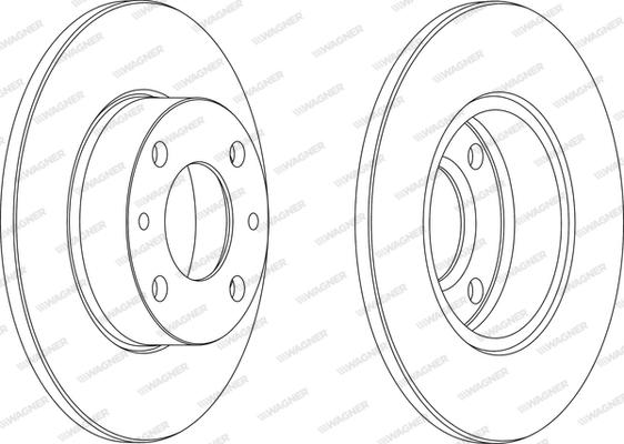 Wagner WGR0083-1 - Тормозной диск autosila-amz.com