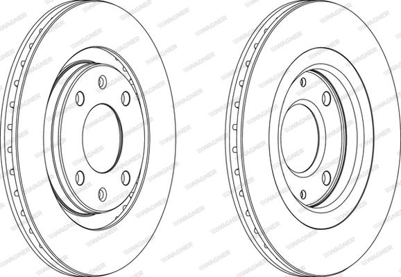 Wagner WGR0192-1 - Тормозной диск autosila-amz.com