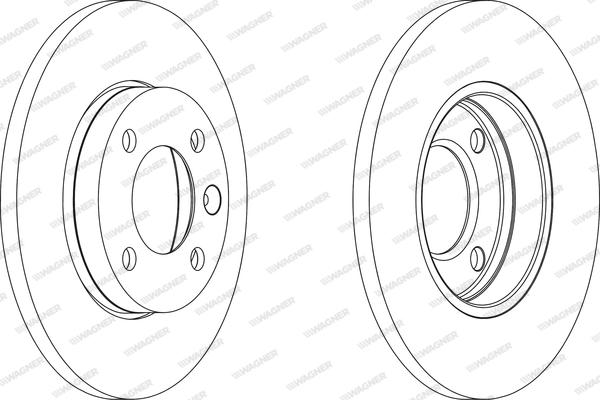 Wagner WGR0103-1 - Тормозной диск autosila-amz.com