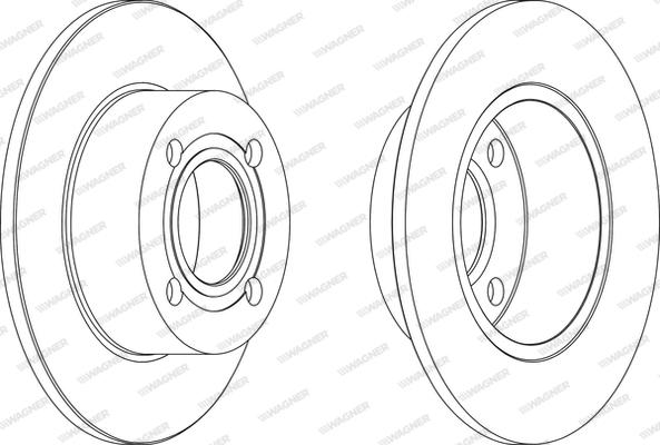 Wagner WGR0128-1 - Тормозной диск autosila-amz.com