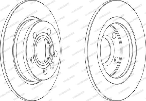 Wagner WGR0847-1 - Тормозной диск autosila-amz.com