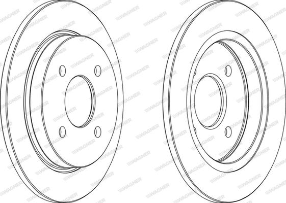 Wagner WGR0281-1 - Тормозной диск autosila-amz.com