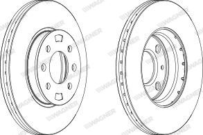 Wagner WGR1603-1 - Тормозной диск autosila-amz.com