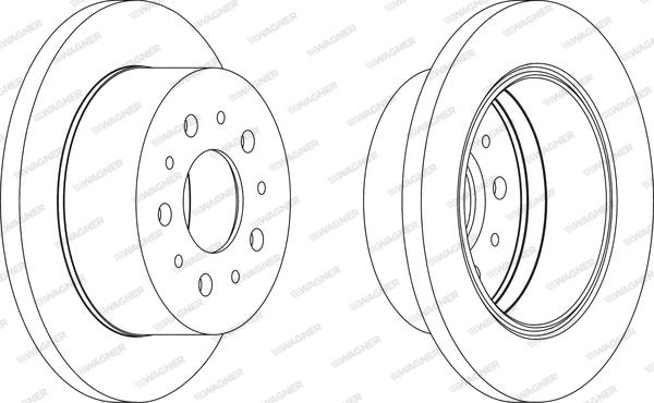 Wagner WGR1144-1 - Тормозной диск autosila-amz.com