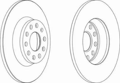 Icer 78BD5619-2 - Диск торм. задн..невентил. Audi A3 II VW Golf Passat Tiguan и др. autosila-amz.com