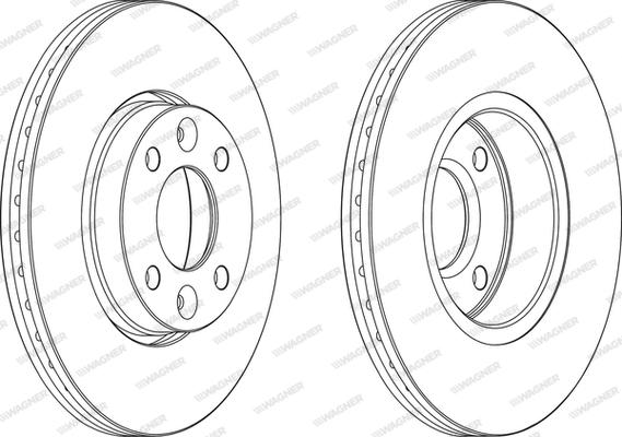 Wagner WGR1201-1 - Тормозной диск autosila-amz.com