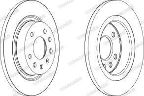 Wagner WGR1288-1 - Тормозной диск autosila-amz.com