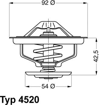 WAHLER 4520.80D - Термостат охлаждающей жидкости / корпус autosila-amz.com