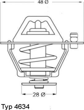 WAHLER 4634.76 - Термостат охлаждающей жидкости / корпус autosila-amz.com