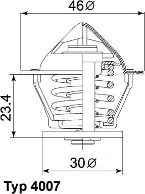 WAHLER 4007.80D - Термостат охлаждающей жидкости / корпус autosila-amz.com