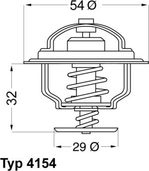 WAHLER 4154.88D - Термостат охлаждающей жидкости / корпус autosila-amz.com