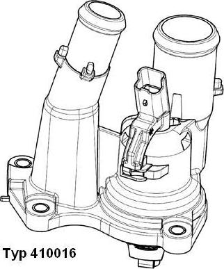 WAHLER 410016.98D - Термостат охлаждающей жидкости / корпус autosila-amz.com