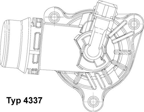 WAHLER 4337.105D - Термостат охлаждающей жидкости / корпус autosila-amz.com