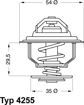 WAHLER 4255.92D - Термостат охлаждающей жидкости / корпус autosila-amz.com