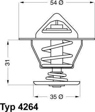 WAHLER 4256.87 - Термостат охлаждающей жидкости / корпус autosila-amz.com