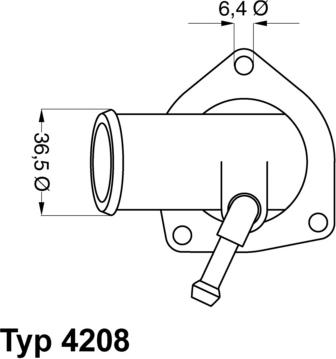WAHLER 4208.92D - Термостат охлаждающей жидкости / корпус autosila-amz.com
