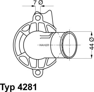 WAHLER 4281.87D - Термостат охлаждающей жидкости / корпус autosila-amz.com