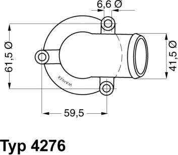 WAHLER 4276.87D - Термостат охлаждающей жидкости / корпус autosila-amz.com