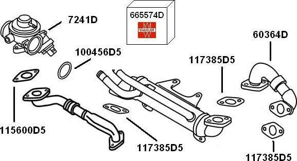 WAHLER 60364D - Трубка, клапан возврата ОГ autosila-amz.com