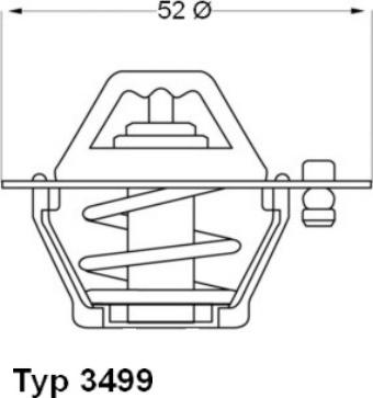 WAHLER 3499.82D - Термостат охлаждающей жидкости / корпус autosila-amz.com