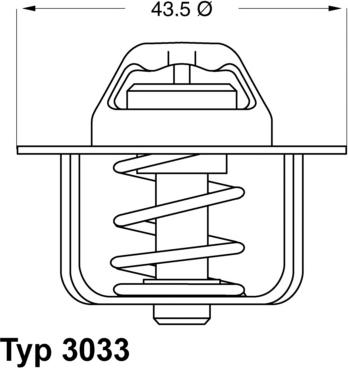 WAHLER 3033.84 - Термостат охлаждающей жидкости / корпус autosila-amz.com