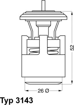 WAHLER 3143.87D - Термостат охлаждающей жидкости / корпус autosila-amz.com