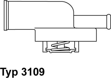 WAHLER 3109.87D - Термостат Fiat Tipo/Tempra/Uno 1.4-1.6i 88-95 autosila-amz.com