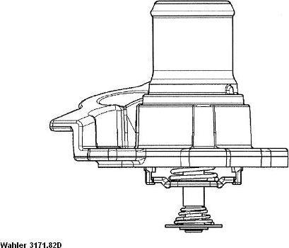 WAHLER 3171.82D - Термостат охлаждающей жидкости / корпус autosila-amz.com