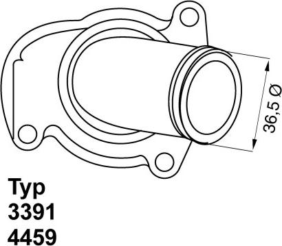 WAHLER 4459.92D - Термостат охлаждающей жидкости / корпус autosila-amz.com