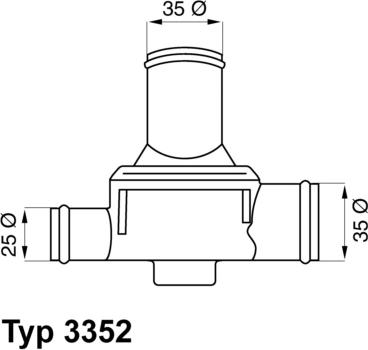 WAHLER 3352.80 - Термостат охлаждающей жидкости / корпус autosila-amz.com